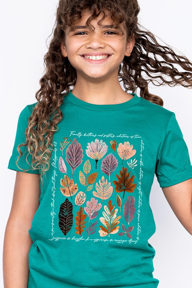 US3001Y-E3147Z Christian Fall Kids Graphic Tee $11