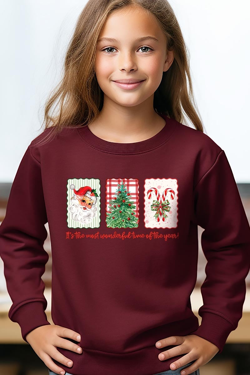 UL180B-E3201Z Most Wonderful Time Kids Graphic Sweatshirt $20