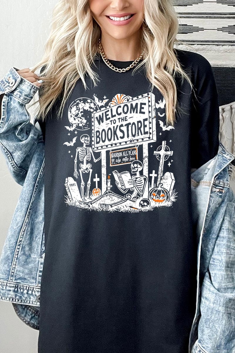 5000P-E3122 Bookstore Halloween Graphic Plus Heavy Cotton Tee $12.75