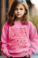 UL180B-E3181Z Christmas Doodle Kids Graphic Sweatshirt $20