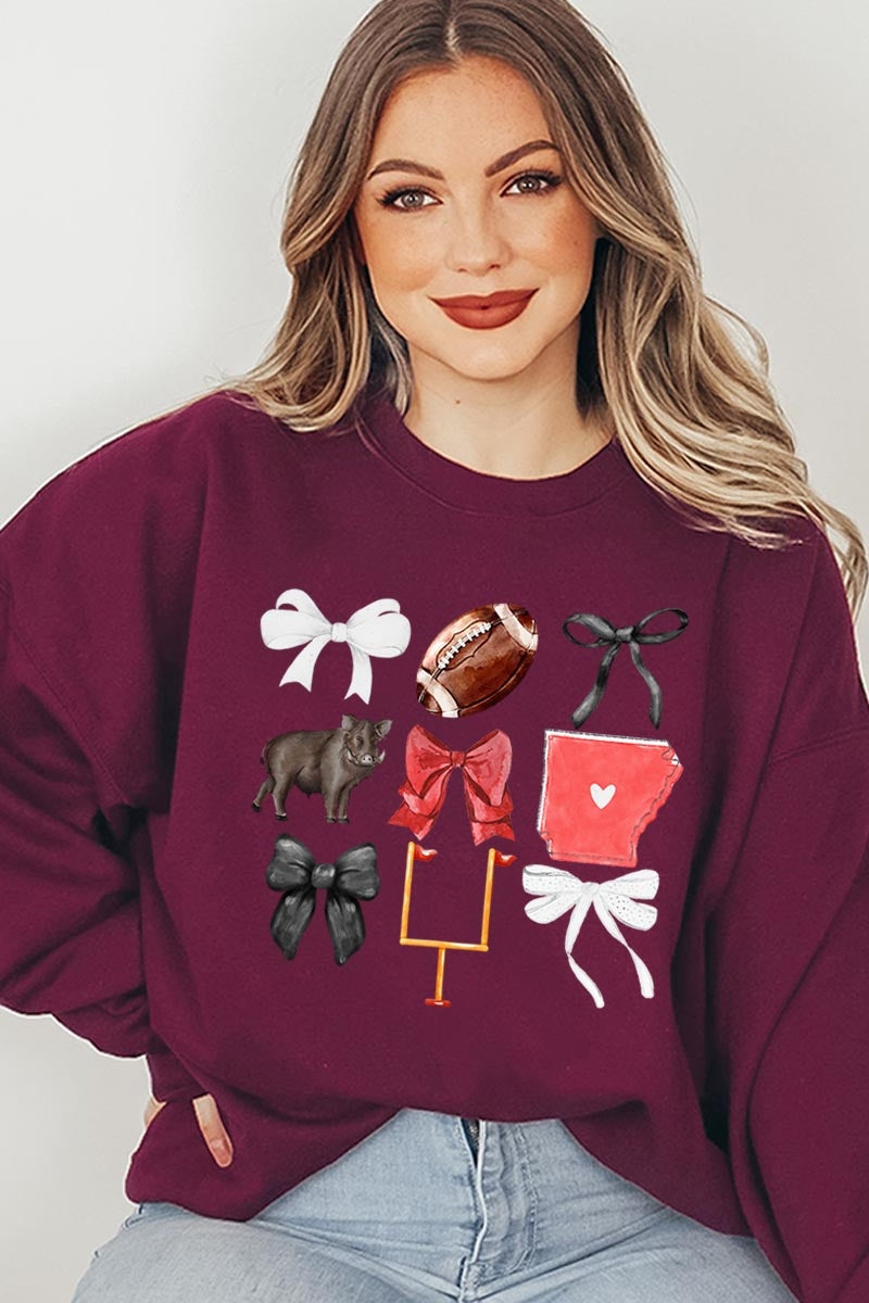 UL180-E3077 Arkansas Football Graphic Sweatshirt $20
