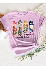 US3001-E3061NV Nevada State Brushstroke Graphic Tee $12.5