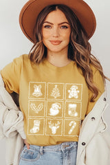 US3001-E3215 Christmas Icons Graphic Tee $12.5