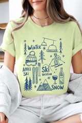 US3001-E3188 Ski Doodle Graphic Tee $12.5