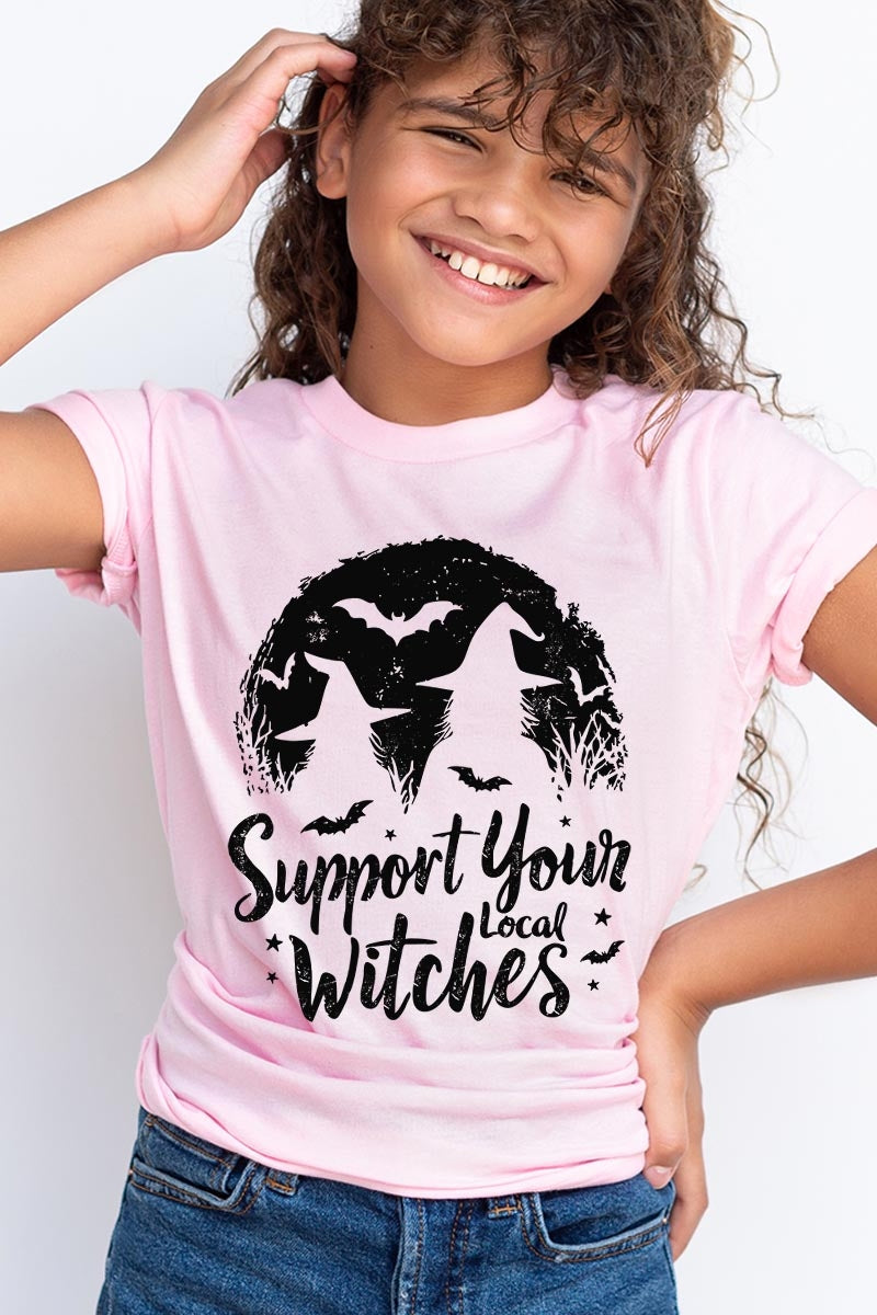 US3001Y-E3161Z Local Witches Halloween Kids Graphic Tee $11