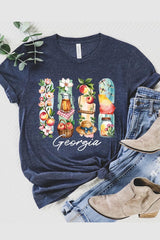 US3001P-E3061GA Georgia State Brushstroke Graphic Plus Tee $16