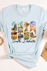 US3001-E3061SD South Dakota State Brushstroke Graphic Tee $12.5