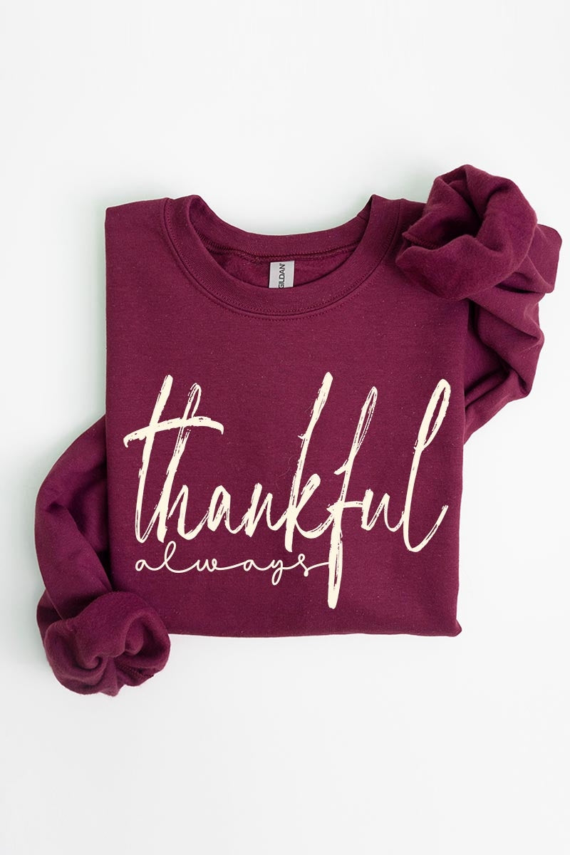UL180-E3170 Thankful Graphic Sweatshirt $20