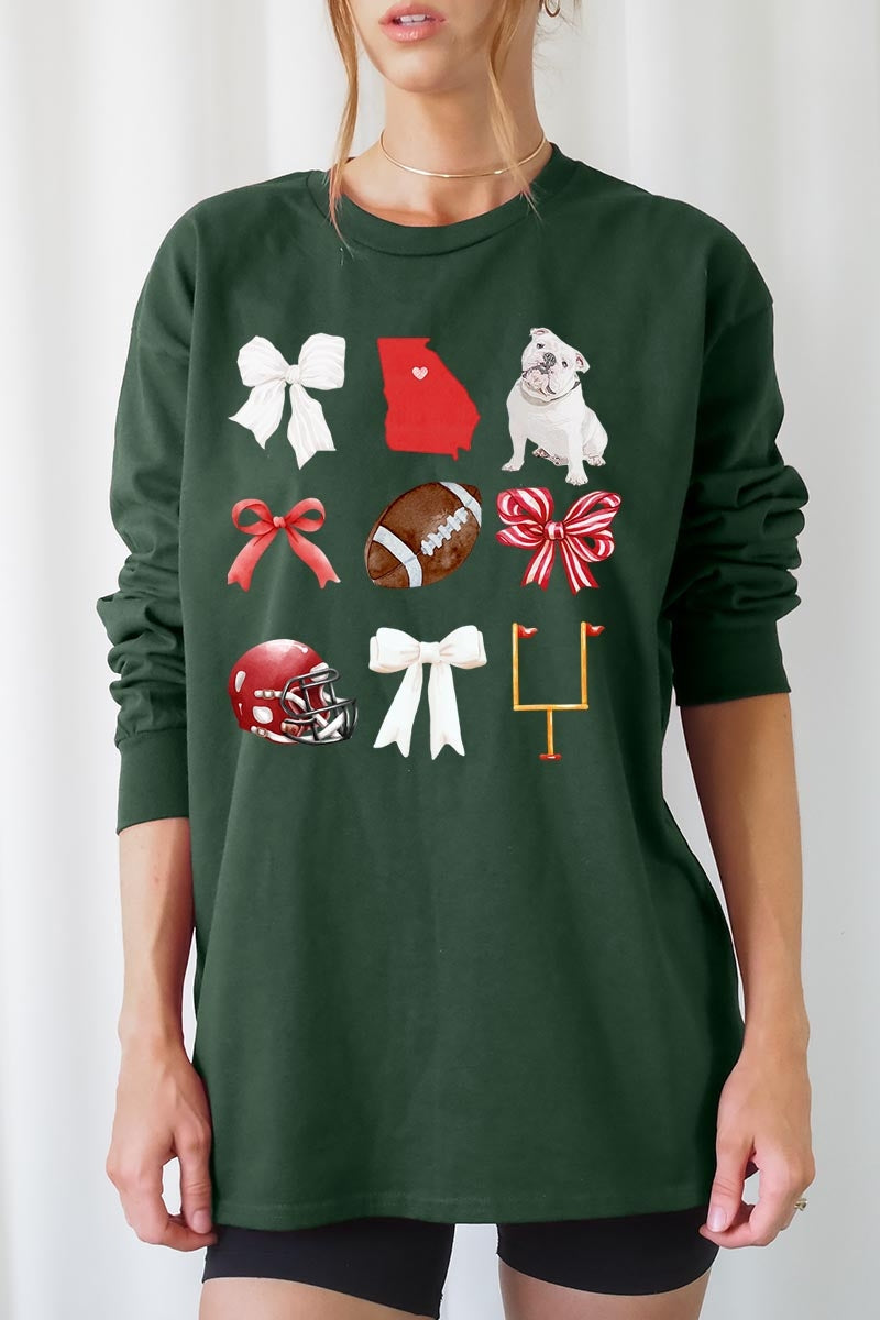 UL240P-E3080 Georgia Football Graphic Plus Long Sleeve Tee $17