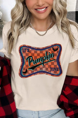 US3001-E3144 Itu2019s pumpkin time Graphic Tee $12.5
