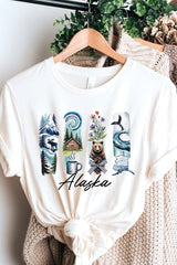 US3001P-E3061AK Alaska State Brushstroke Graphic Plus Tee $16