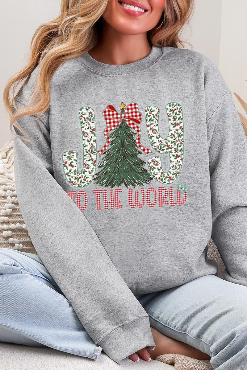 UL190-E3213 Joy to the World Graphic Sweatshirt $20