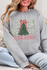 UL190-E3213 Joy to the World Graphic Sweatshirt $20