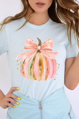 US3001-E3083 Brushstroke Pumpkin Graphic Tee $12.5