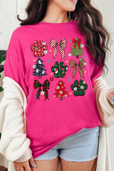 5000P-E3195 Christmas Bow Paw Graphic Plus Heavy Cotton Tee $12.75