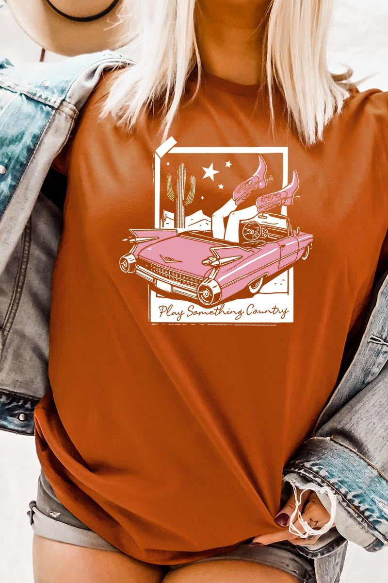US3001P-E3098 Play Something Country Graphic Plus Tee $16