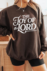 UL180-E3179 Joy of the Lord Graphic Sweatshirt $20
