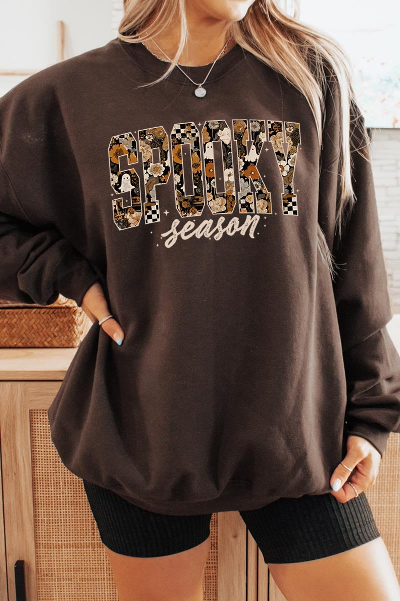 UL180-E3105 Spooky Season Halloween Graphic Sweatshirt $20
