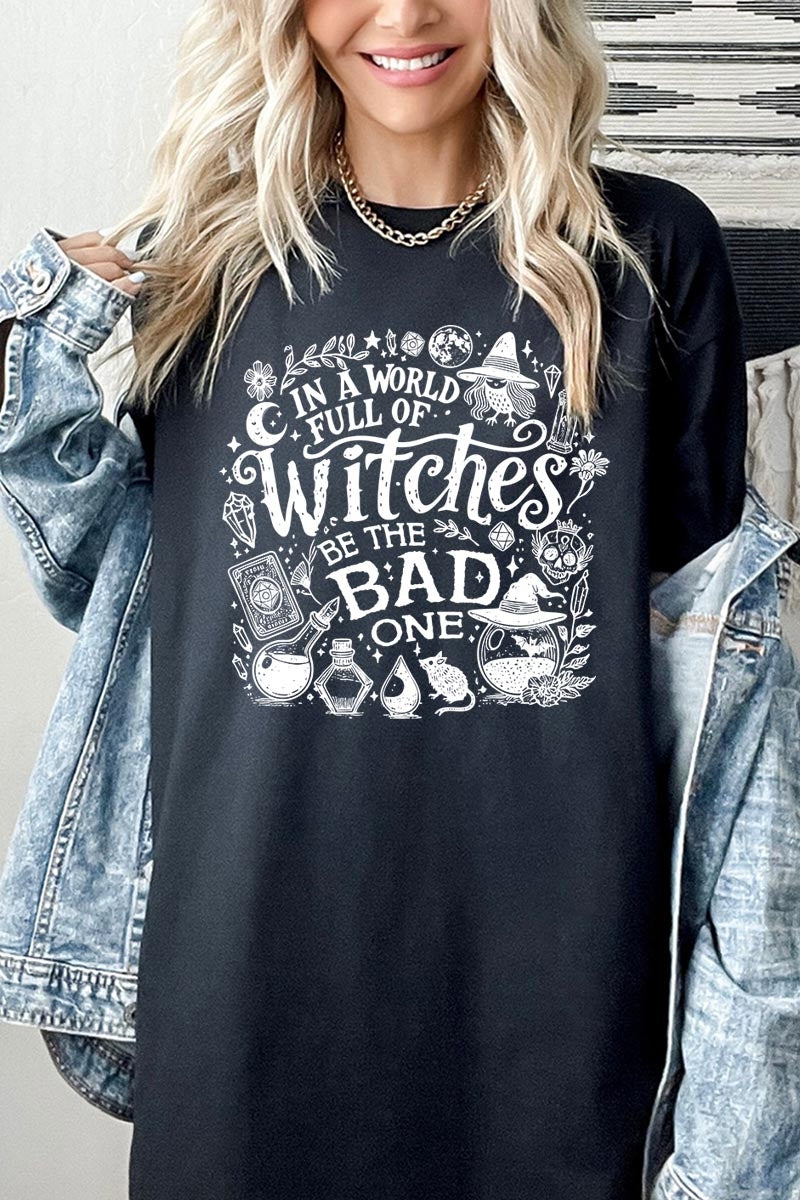 5000-E3139 In a World of Witches Graphic Heavy Cotton Tee $9