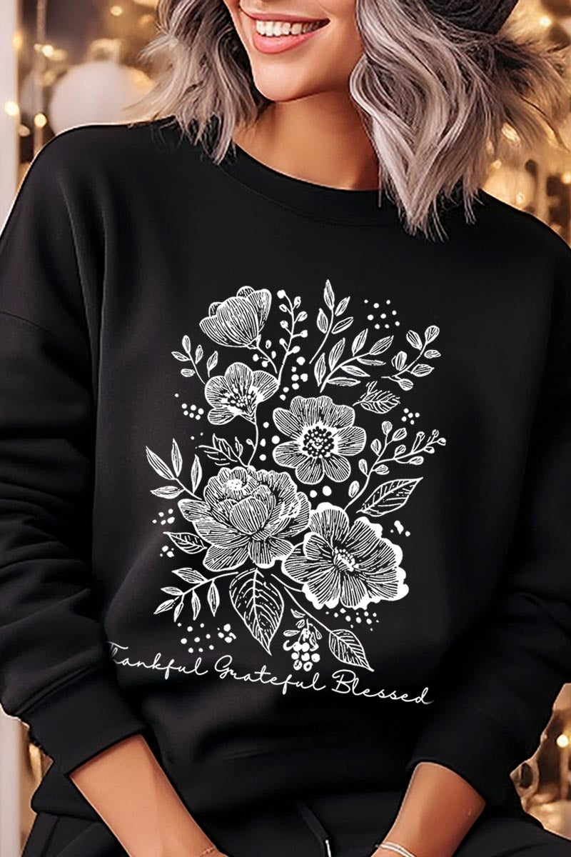 UL180P-E3155 Neutral Thanksgiving Graphic Plus Sweatshirt $25