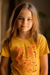 US3001Y-E3181Z Christmas Doodle Kids Graphic Tee $11