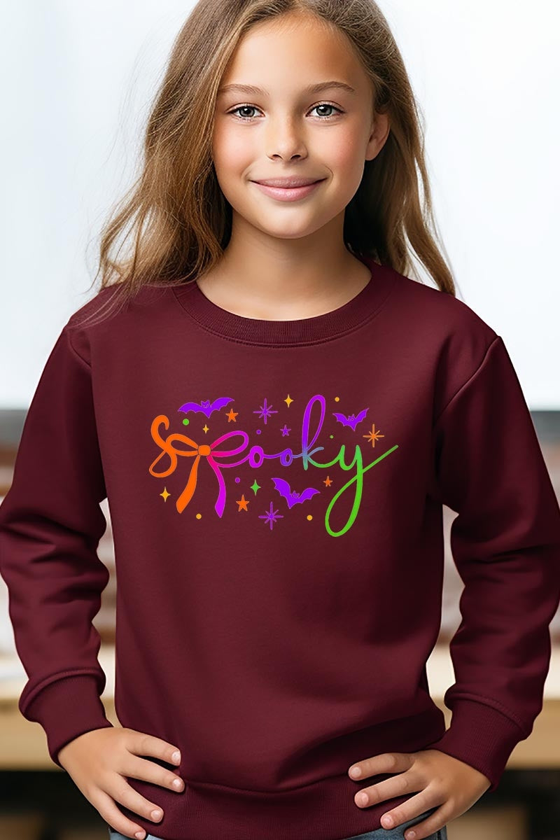 UL180B-E3109Z Spooky Halloween Kids Graphic Sweatshirt $20