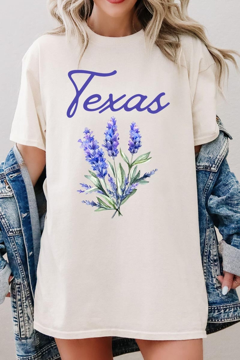 5000P-E3060 Texas Bluebonnet Graphic Plus Heavy Cotton Tee $12.75