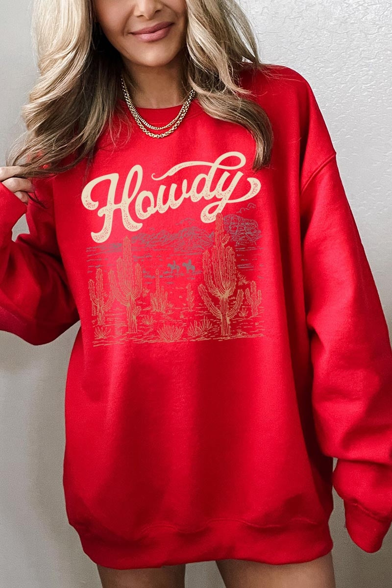 UL180-E3095 Howdy Desert Western Graphic Sweatshirt $20