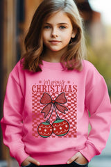 UL180B-E3196Z Cherry Ornament Christmas Kids Graphic Sweatshirt $20