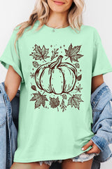 5000-E3162 Fall Pumpkin Graphic Heavy Cotton Tee $9