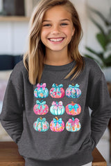 UL180B-E3137Z Coquette Pumpkin Kids Graphic Sweatshirt $20