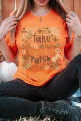 US3001-E3136 Take Me To The Pumpkin Patch Graphic Tee $12.5