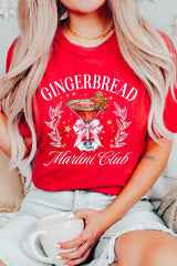 US3001P-E3216 Gingerbread Martini Club Graphic Plus Tee $16