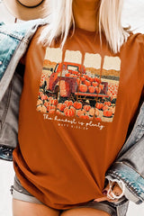 US3001-E3172 Harvest Is Plenty Graphic Tee $12.5