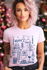 US3001-E3188 Ski Doodle Graphic Tee $12.5