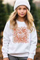 UL180B-E3112Z Fall Pumpkin Botanical Kids Graphic Sweatshirt $20