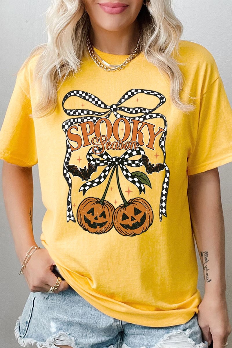 5000P-E3085 Pumpkin Cherries Graphic Plus Heavy Cotton Tee $12.75