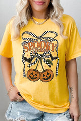 5000-E3085 Pumpkin Cherries Graphic Heavy Cotton Tee $9
