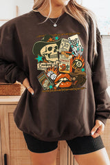 UL180-E3096 Vintage Western Collage Graphic Sweatshirt $20