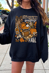 UL180-E3134 Fall Football Collage Graphic Sweatshirt $20