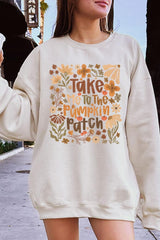 UL180P-E3136 Take Me To The Pumpkin Patch Plus Sweatshirt $25