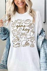 5000-E3081 Football Doodles Graphic Heavy Cotton Tee $9