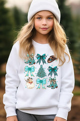 UL180B-E3180Z Western Christmas Kids Graphic Sweatshirt $20