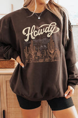 UL180P-E3095 Howdy Desert Western Graphic Plus Sweatshirt $25