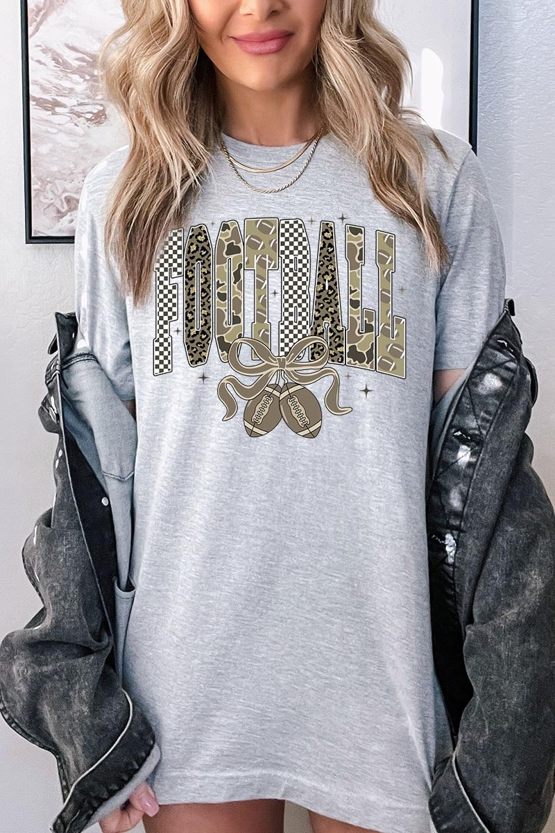 US3001P-E3132 Camo Football Graphic Plus Tee $16