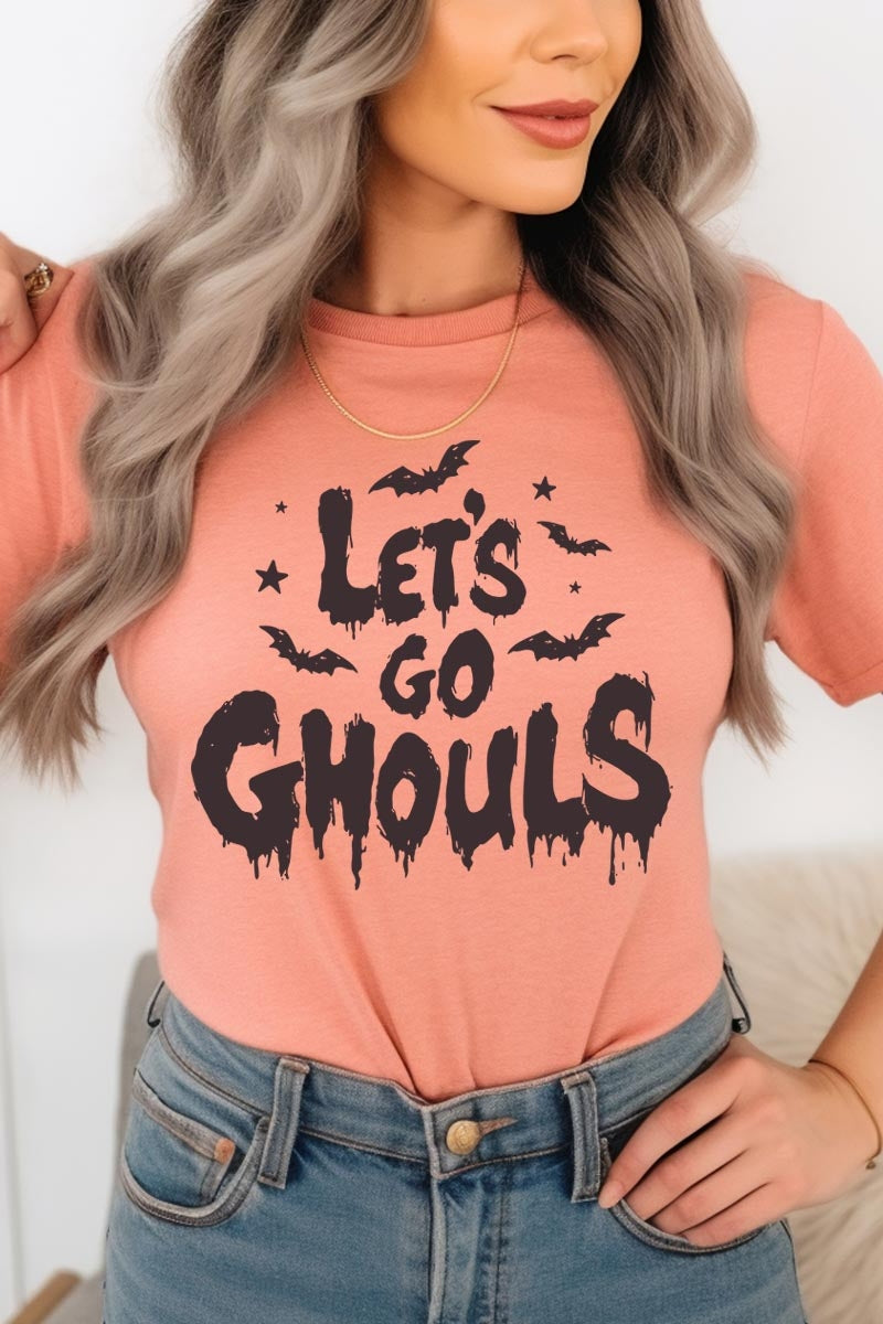 US3001-E3159 Letu2019s Go Ghouls Graphic Tee $12.5