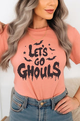 US3001-E3159 Letu2019s Go Ghouls Graphic Tee $12.5