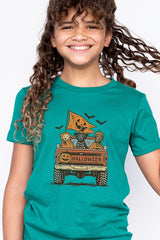 US3001Y-E3150Z Halloween Truck Dogs Kids Graphic Tee $11
