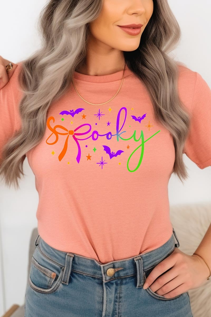 US3001P-E3109 Spooky Halloween Graphic Plus Tee $16