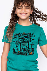 US3001Y-E3122Z Bookstore Halloween Kids Graphic Tee $11